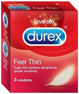 Thin Feel - קונדומים דקים להגברת התחושה - 3 יח | durex דורקס | Durex