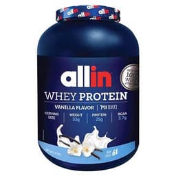 אבקת חלבון ALL IN WHEY | בטעם וניל | 61 מנות הגשה | 2013 קג | אול-אין | ALLIN
