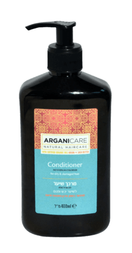 אגאניקאר | מרכך שיער | לשיער יבש ופגום | חמאת שיאה | מכיל 400 מל ארגני קר | ARGANICARE