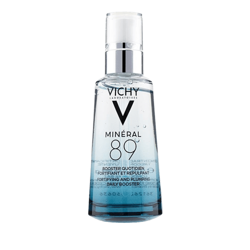 בוסטר יומי לחיזוק והזנת העור MINERAL 89 | מכיל 98 מים טרמליים חומצה היאלורונית | מכיל 50 מל | וישי | Vichy