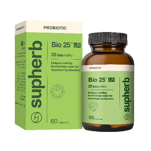 ביו 25 LR | מכיל 60 כמוסות | פרוביוטיקה | סופהרב | SUPHERB