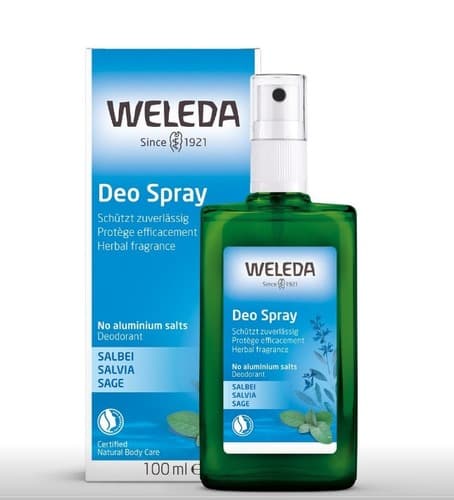 דאודורנט צמחים | באריזת ספריי | מכיל 100 מל | ללא מלחי אלומיניום | וולדה | Weleda