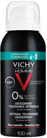 דאודרנט ספריי לגבר לסבילות אופטימלית | יעילות עד 48 שעות | מכיל 100 מל | וישי | Vichy