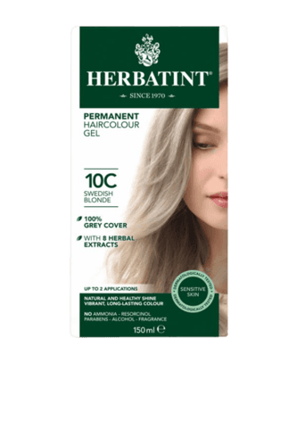 הרבטינט | צבע לשיער | על בסיס צמחי | 10C בלונד שוודי | נוסחה משופרת | הרבטינט | HERBATINT