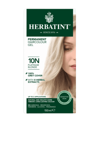 הרבטינט | צבע לשיער | על בסיס צמחי | 10N בלונד פלטינה | נוסחה משופרת | הרבטינט | HERBATINT