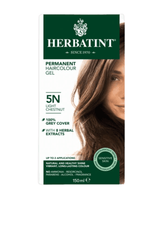 הרבטינט | צבע לשיער | על בסיס צמחי | 5N ערמוני בהיר | נוסחה משופרת | הרבטינט | HERBATINT