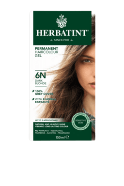 הרבטינט | צבע לשיער | על בסיס צמחי | 6N בלונד כהה | נוסחה משופרת | הרבטינט | HERBATINT
