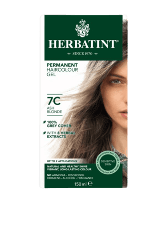 הרבטינט | צבע לשיער | על בסיס צמחי | 7C בלונד אפרפר | נוסחה משופרת | הרבטינט | HERBATINT