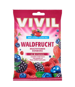ויויל | סוכריות | בטעם צמחים ופירות יער | בתוספת ויטמינים | ללא תוספת סוכר | מכיל רב כהלים | תוסף תזונה
