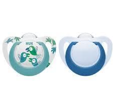 זוג מוצצי נוק סטאר NUK Star | סיליקון 6-18 חודשים | כחול | נוק | NUK