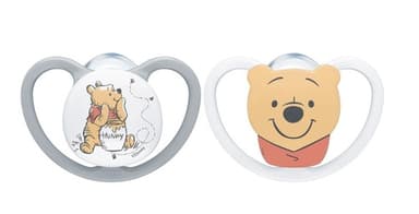 זוג מוצצי נוק ספייס דיסני NUK Space Disney Baby | סיליקון 0-6 חודשים | פו הדוב | נוק | NUK