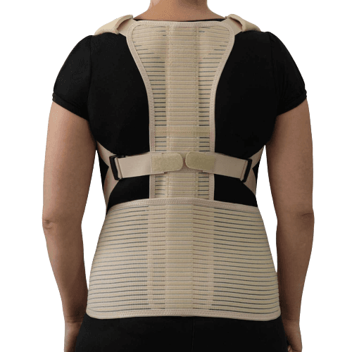 חגורת תמיכה לגב טיילור נמתחת ונושמת ליישור הגב | לאחרי ניתוח בקע מותני או גבי | מידה S-M | אוריאל | URIEL
