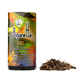 טבק ללא ניקוטין בטעם תפוח ביגארט | מכיל 40 גרם ביגארט | Bigarette