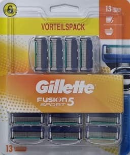 מארז 13 ראשים לסכיני גילוח גילט פיוזן 5 ספורט | Gillette FUSION 5 SPORT | גילט | Gillette