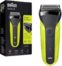מכונת גילוח | נטענת | סדרה 3 | דגם Braun 300s | בעלת 3 ראשי גילוח רגישים ללחץ