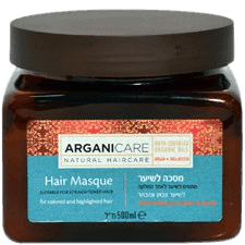 מסכה לשיער צבוע ומובהר | חמאת שיאה | 500 מל | ארגני קר | ARGANICARE