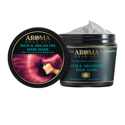 מסכת שיער | שמן מרוקאי | מכיל 500 מל | מועשר בשמן ארגן וויטמין E | מינרלים מים המלח | ארומה דד סי | Aroma Dead Sea