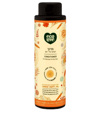 מרכך לשיער רגיל עד יבש | גזר דלעת ובטטה | 500 מל | אקולאב | EcoLove