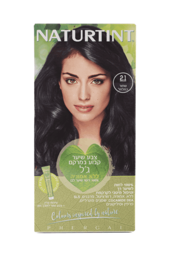 נטורטינט | צבע שיער קבוע | 21 שחור כחלחל | מכיל 165 מל | נטורטינט | NATURTINT