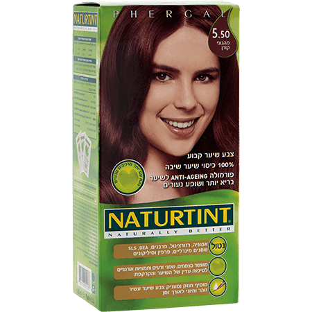 נטורטינט | צבע שיער קבוע | 550 מהגוני קורן | מכיל 165 מל | נטורטינט | NATURTINT