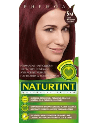 נטורטינט | צבע שיער קבוע | 5M מהגוני ערמונים בהיר | מיל 165 מל | נטורטינט | NATURTINT