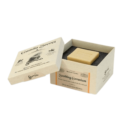 סבון | סבתא גמילה | גרניום | 115גרם | מיועדים לכל סוגי העור | סבתא גמילה | Grandma Jamila