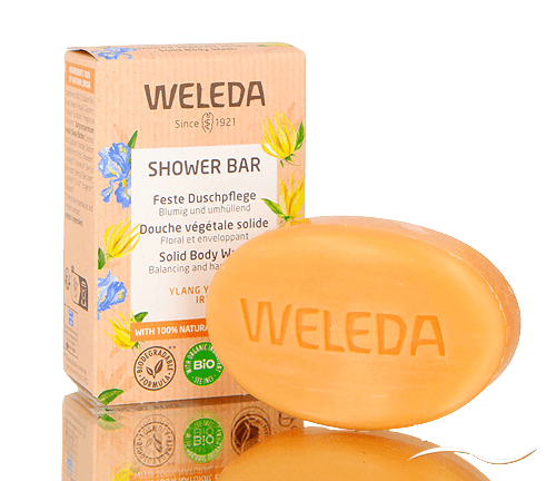 סבון תמרוקים | איריס וילנג ילנג | מכיל 75 גרם | לעור הפנים והגוף | וולדה | Weleda