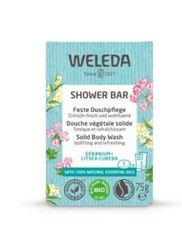 סבון תמרוקים | גרניום וליסטאה | מכיל 75 גרם | לעור הפנים והגוף | וולדה | Weleda