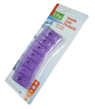 קופסה שבועית לתרופות מעוגלת גדולה - טופמד Topmed