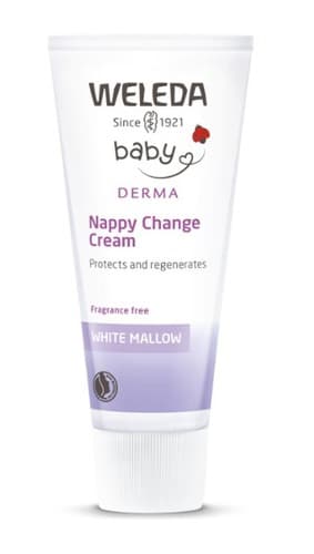 קרם לאיזור החיתול נטופית לבנה | מכיל 50 מל | Baby DERMA וולדה | Weleda