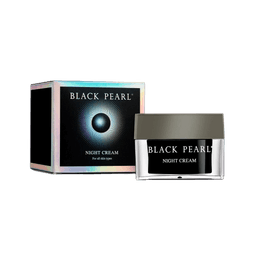 קרם לחות | ללילה | לעור הפנים | יעיל נגד קמטים | מכיל 50 מל | פנינה שחורה | BLACK PEARL