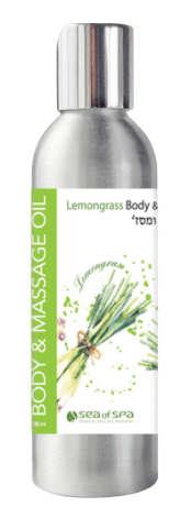 שמן גוף ועיסוי | למונגראס | מכיל 180 מל | שילוב ייחודי של שמן שקדים שמן שומשום ויטמין C ויטמין E | שמן מרגיע | בניחוח עדין נעים וממכר | סי אוף ספא | Sea Of Spa
