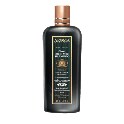 שמפו בוץ שחור | מועשר במינרלים | מכיל 380 מל | ארומה דד סי | Aroma Dead Sea