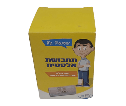 תחבושת אלסטית 6 סמ רוחב אורך מתמתח 45 מטר - Mr plaster