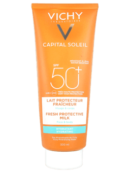 תחליב להגנה מפני נזקי השמש | SPF 50 | מתאים לפנים ולגוף | מכיל 300 מל | וישי | Vichy