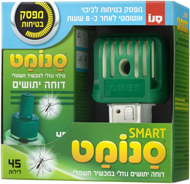 סנו מט | דוחה יתושים נוזלי במכשיר חשמלי | מכיל 35 מל | 45 לילות |