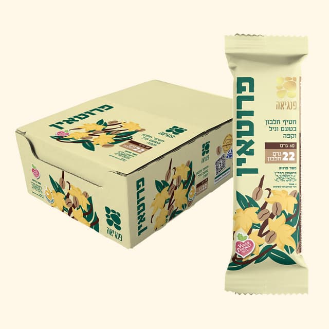 חטיפי חלבון בטעם וניל וקפה 12 יחידות