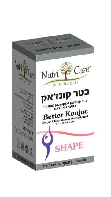 סיבי קונזאק גלוקומנאן - בטר קונזאק Better Konjac