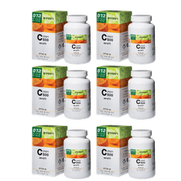 ויטמין C-500 ללעיסה | התוספת פקעות ורדים | 360 טבליות ללעיסה | מבצע שישייה | פלוריש הדס | Floris Hadas