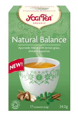 צמחים מיובשים להכנת משקה בחליטה אורגנית עם למון גראס וליקריץ | מכיל 17 שקיקי תה | yogi tea