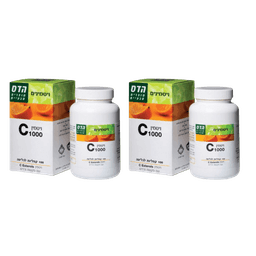 מבצע זוג - ויטמין C 1000 לבליעה | ויטמין C בריכוז גבוה | מכיל 200 טבליות סהכ | פלוריש הדס | Floris Hadas