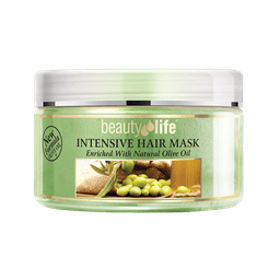 מסיכה לשיער | בתוספת שמן זית טבעי | לכל סוגי השיער | מכיל 250 מל | ביוטי לייף | Beauty Life