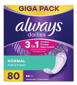 מגני תחתון נורמל עם ניחוח | 80 יחידות | always dailies Normal Fresh Protect | אולוויז | always