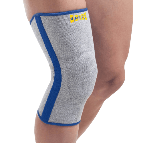 מגן ברך המכיל כרית סיליקון להקלה על הלחץ המופעל על הפיקה וסלילים ספירליים לתמיכה בייצוב מפרק הברך | מידה XS אוריאל | URIEL