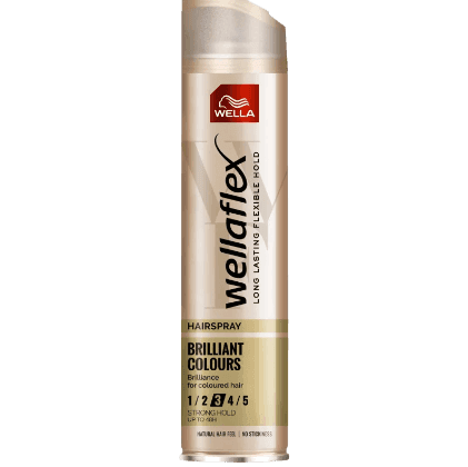 וולה פלקס ספריי לשיער צבוע | ספריי לעיצוב השיער המספק אחיזה גמישה עמידה וחזקה במיוחד למשך 48 שעות | BRILLIANT COLOURS WELLA