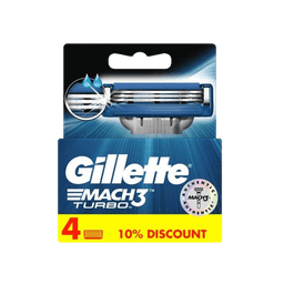 מילוי להבי גילוח של Gillette Mach3 Turbo | מכיל 4 חלקים גילט | Gillette