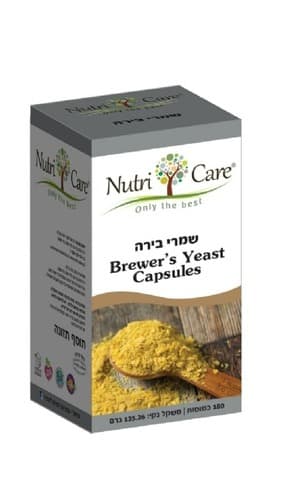 שמרי בירה | מכיל 180 כמוסות | נוטרי קר | Nutri Care