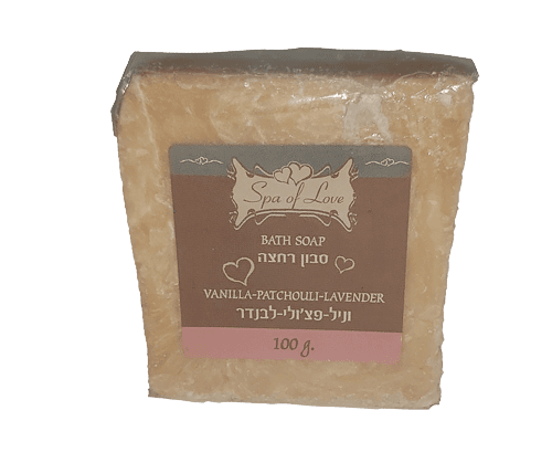 סבון רחצה | וניל פצולי | לבנדר | 100 גרם | ספא אוף לאב
