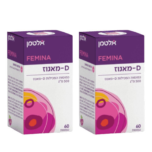 מבצע זוגי | D מאנוז | 500 מג | 120 כמוסות | אלטמן | ALTMAN