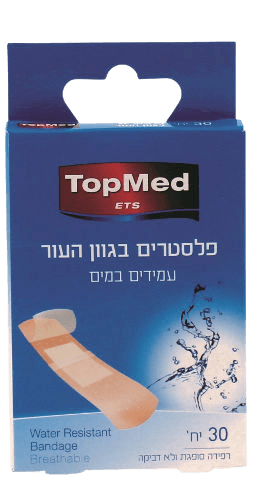 פלסטר סטריפס | פלסטרים בגוון העור | עמידים במים | מכיל 30 יחידות